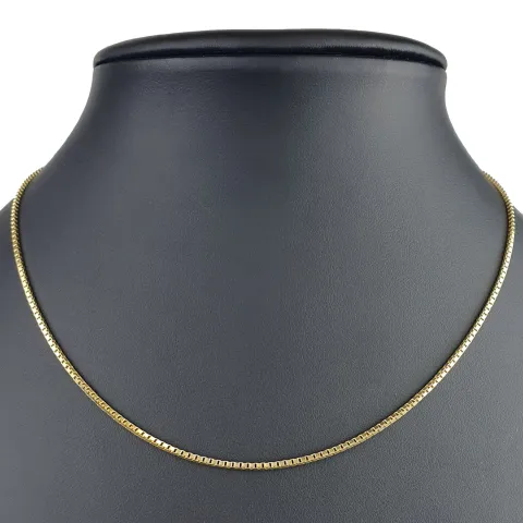 Sehr kurze, hochwertig produzierte Venezianerkette aus edlem Gold (585 / 14k Gelbgold ca. 5,8g) in ca. 42 cm, ca. 1,4 mm - für Kinder und sehr schlanke Damen geeignet