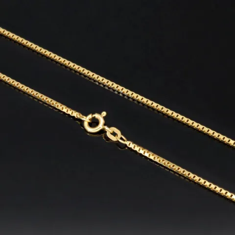 Sehr kurze, hochwertig produzierte Venezianerkette aus edlem Gold (585 / 14k Gelbgold ca. 5,8g) in ca. 42 cm, ca. 1,4 mm - für Kinder und sehr schlanke Damen geeignet