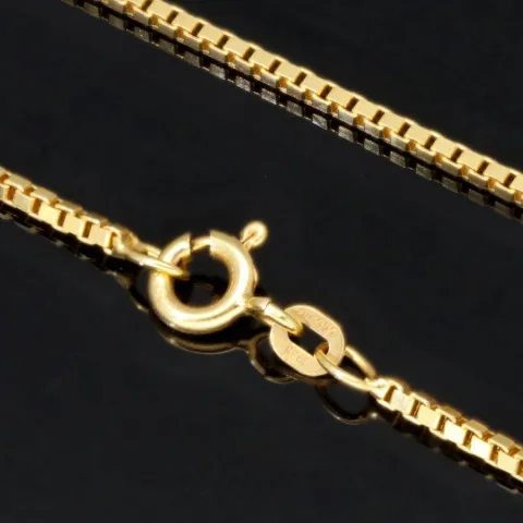 Sehr kurze, hochwertig produzierte Venezianerkette aus edlem Gold (585 / 14k Gelbgold ca. 5,8g) in ca. 42 cm, ca. 1,4 mm - für Kinder und sehr schlanke Damen geeignet