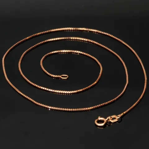 Hochwertig produzierte Venezianerkette aus Roségold (585 14k Gold) für Damen (45 cm Länge)