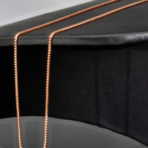 Hochwertig produzierte Venezianerkette aus Roségold (585 14k Gold) für Damen (45 cm Länge)