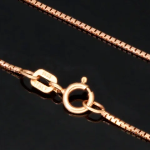Hochwertig produzierte Venezianerkette aus Roségold (585 14k Gold) für Damen (45 cm Länge)