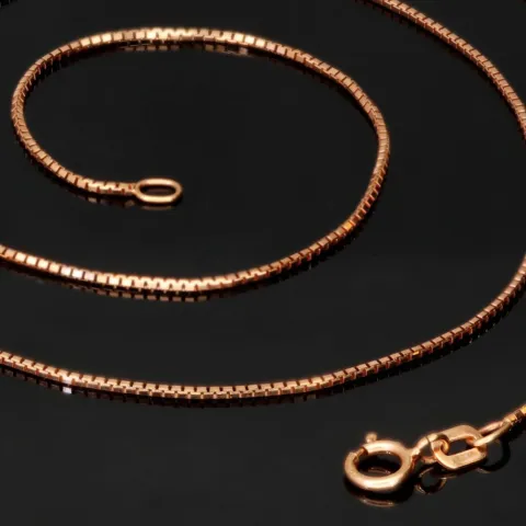 Hochwertig produzierte Venezianerkette aus Roségold (585 14k Gold) für Damen (45 cm Länge)