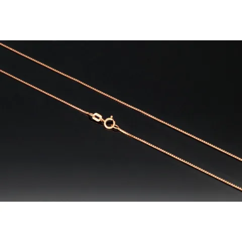 Hochwertig produzierte Venezianerkette aus Roségold (585 14k Gold) für Damen (45 cm Länge)
