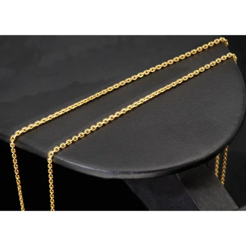 Zeitlose, glänzende Ankerkette aus edlem 14K 585 Gold (Gelbgold) kurzgliedrig - 60cm lang, ca. 1,5mm breit, ca. 5,6g