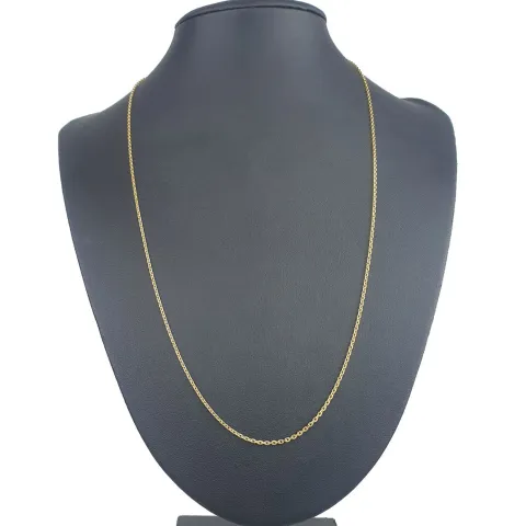 Zeitlose, glänzende Ankerkette aus edlem 14K 585 Gold (Gelbgold) kurzgliedrig - 60cm lang, ca. 1,5mm breit, ca. 5,6g