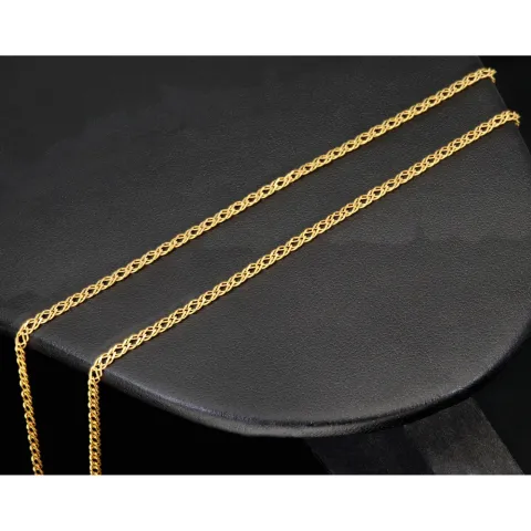 Funkelnde Goldkette mit feinem, stilvollem Muster in edlem Gold (585 14k Gelbgold, ca. 45cm lang, 2mm breit)