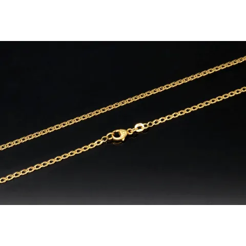 Funkelnde Goldkette mit feinem, stilvollem Muster in edlem Gold (585 14k Gelbgold, ca. 45cm lang, 2mm breit)