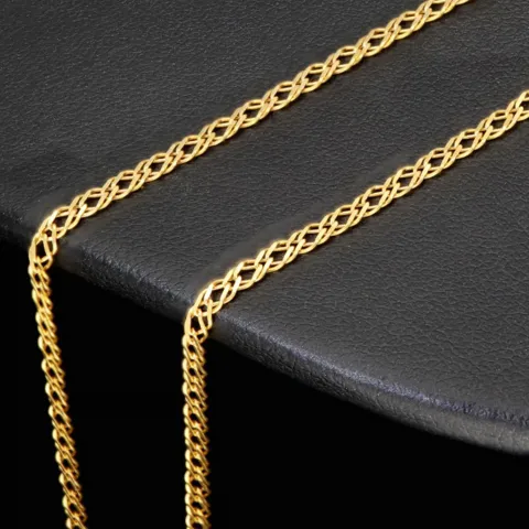 Funkelnde Goldkette mit feinem, stilvollem Muster in edlem Gold (585 14k Gelbgold, ca. 45cm lang, 2mm breit)