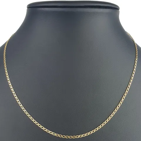 Funkelnde Goldkette mit feinem, stilvollem Muster in edlem Gold (585 14k Gelbgold, ca. 45cm lang, 2mm breit)
