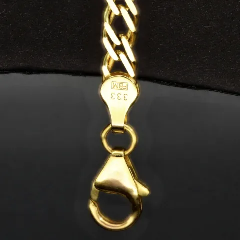 Goldarmband mit stilvollem Design aus massivem funkelndem 333er / 8k Gelbgold in ca. 4,5mm Breite und ca. 19,5cm Länge - mit FBM-Stempel