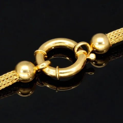 Prunkvolle, fein, produzierte Halskette (Collier) aus hochwertigem 14K 585 Weiß- und Gelbgold (Bicolor)