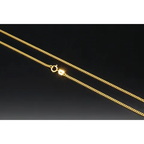 Zeitlose Panzerkette aus glänzendem 585 / 14K Gold ca. 1,7mm Breite (ca. 60cm, ca. 1,7mm)