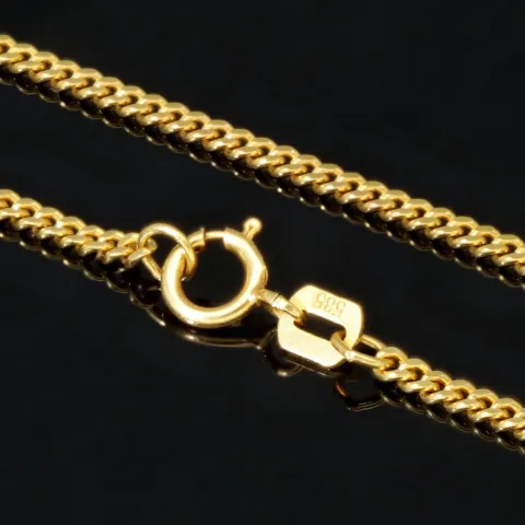 Zeitlose Panzerkette aus glänzendem 585 / 14K Gold ca. 1,7mm Breite (ca. 60cm, ca. 1,7mm)