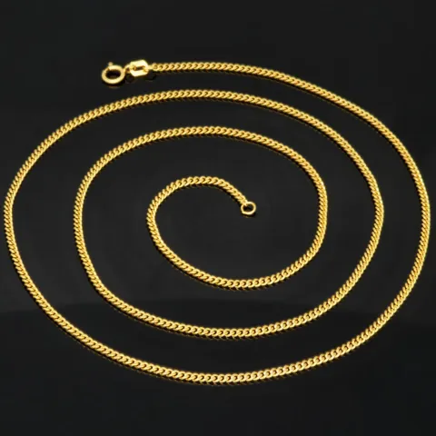 Zeitlose Panzerkette aus glänzendem 585 / 14K Gold ca. 1,7mm Breite (ca. 60cm, ca. 1,7mm)