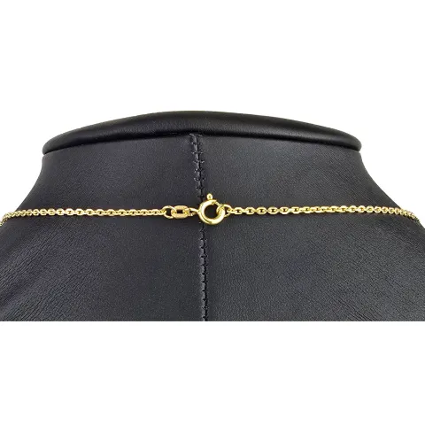 Sehr kurze, exquisite Ankerkette in ca. 42cm Länge, ca. 1,7mm Breite für sehr schlanke Damen aus Gold (585er 14k Gelbgold) mit FBM-Stempel