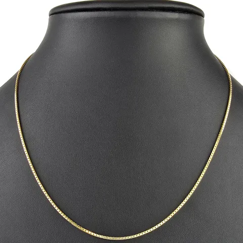 Sehr kurze Venezianerkette aus hochwertigem Gelbgold (585 14k Gold) für Damen und Kinder (42cm Länge, ca. 1,4 mm) mit FBM-Stempel