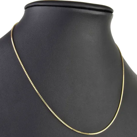 Sehr kurze Venezianerkette aus hochwertigem Gelbgold (585 14k Gold) für Damen und Kinder (42cm Länge, ca. 1,4 mm) mit FBM-Stempel