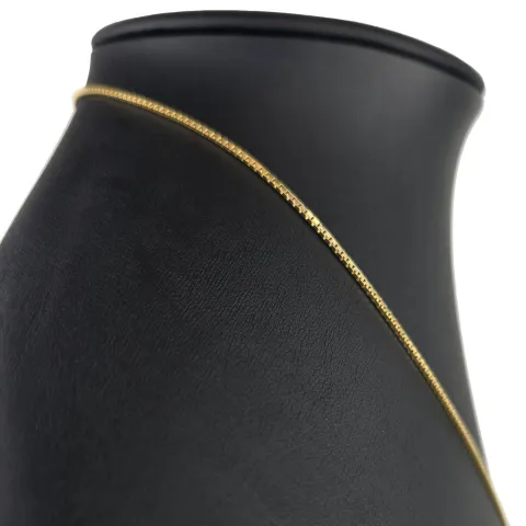 Sehr kurze Venezianerkette aus hochwertigem Gelbgold (585 14k Gold) für Damen und Kinder (42cm Länge, ca. 1,4 mm) mit FBM-Stempel