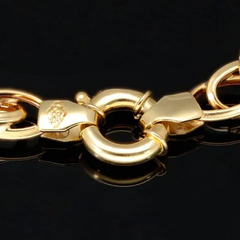 Gold-Armband für Damen in zeitlosem Design aus hochwertigem 14K 585 Gelbgold, ca. 20cm Länge, 7mm Breite
