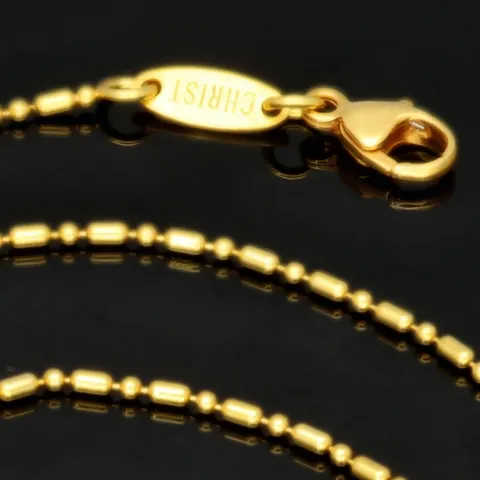 Christ Markenschmuck - Kürzere, hochwertig produzierte Goldkette aus glänzendem 18k / 750 Gold 46cm, 1,2 mm