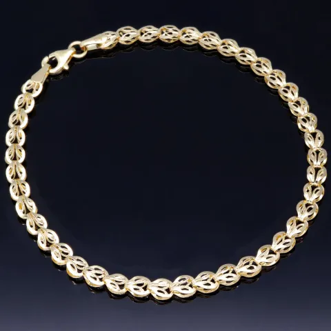 Stilvolles Armband mit feinem Design aus hochwertigem 14K 585 Gold (Gelbgold) ca. 18 cm Länge