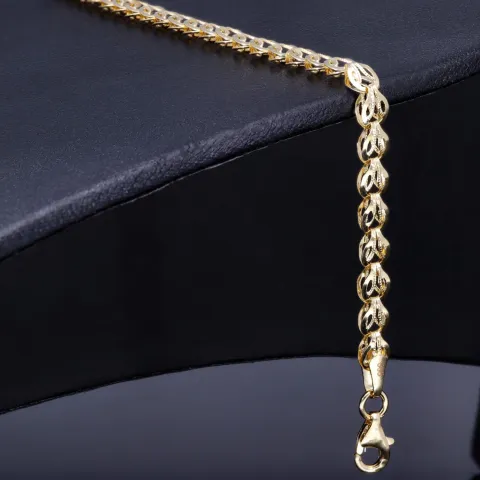 Stilvolles Armband mit feinem Design aus hochwertigem 14K 585 Gold (Gelbgold) ca. 18 cm Länge