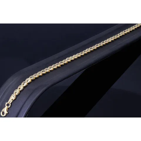 Stilvolles Armband mit feinem Design aus hochwertigem 14K 585 Gold (Gelbgold) ca. 18 cm Länge