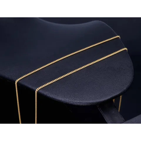 lange Rundpanzerkette aus 585er (14k) Gelbgold in 73 cm