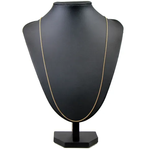 lange Rundpanzerkette aus 585er (14k) Gelbgold in 73 cm