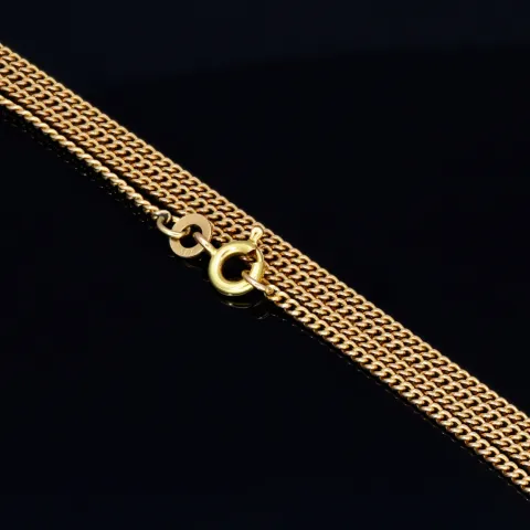 lange Rundpanzerkette aus 585er (14k) Gelbgold in 73 cm