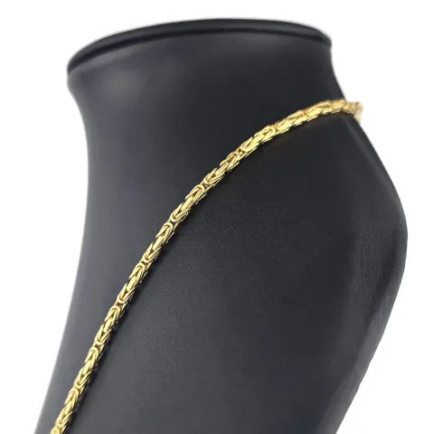 Funkelnde Königskette in XXL Länge ca. 92cm und 2,7mm aus massivem Gelbgold (14K 585 Gold, ca. 47,8g)