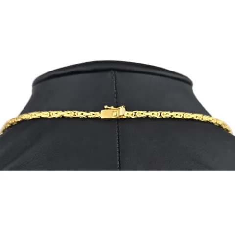 Funkelnde Königskette in XXL Länge ca. 92cm und 2,7mm aus massivem Gelbgold (14K 585 Gold, ca. 47,8g)