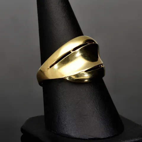 Sehr schöner Statement-Ring für Damen aus funkelndem, massivem 14K 585er Gold Ringgröße ca. 55-56