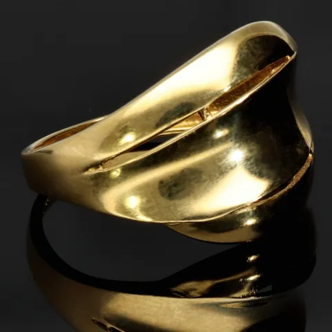 Sehr schöner Statement-Ring für Damen aus funkelndem, massivem 14K 585er Gold Ringgröße ca. 55-56