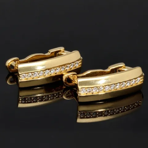 Elegante Ohrringe aus massivem, hochwertigem 14K 585 Gold mit Zirkoniabesatz