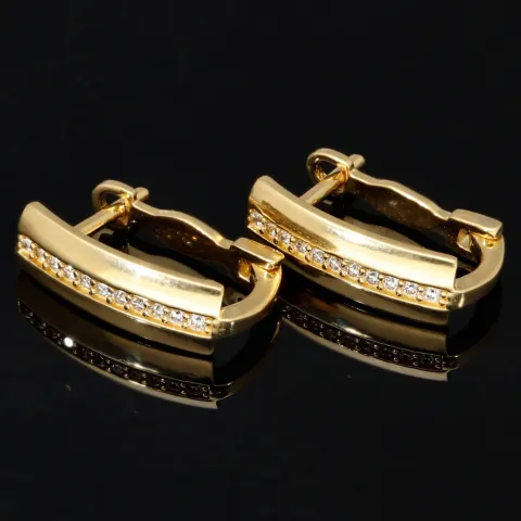 Elegante Ohrringe aus massivem, hochwertigem 14K 585 Gold mit Zirkoniabesatz