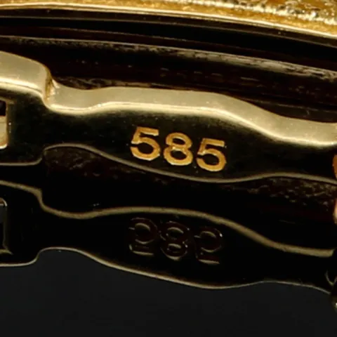 Elegante Ohrringe aus massivem, hochwertigem 14K 585 Gold mit Zirkoniabesatz
