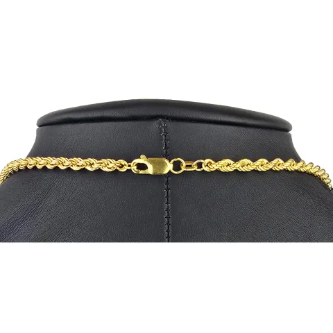 Kurze, edle Kordelkette aus Gelbgold für Damen in ca. 45cm Länge und ca. 3,5 mm aus 585er Gold (14k)