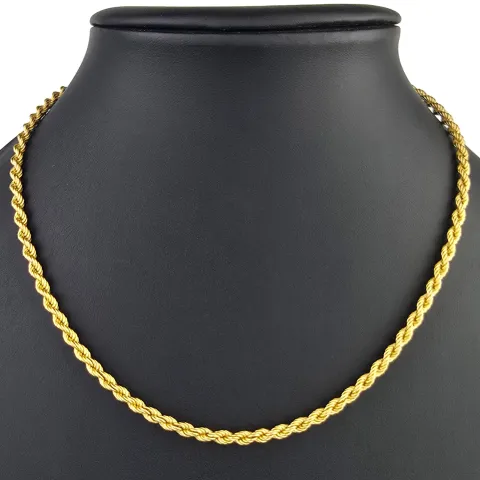 Kurze, edle Kordelkette aus Gelbgold für Damen in ca. 45cm Länge und ca. 3,5 mm aus 585er Gold (14k)