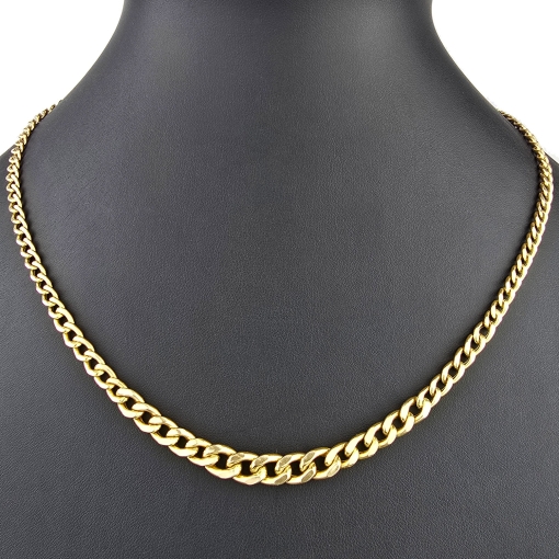Prunkvolles, glänzendes Collier für Damen aus hochwertigem 585 14K Gold (Länge ca. 50cm)