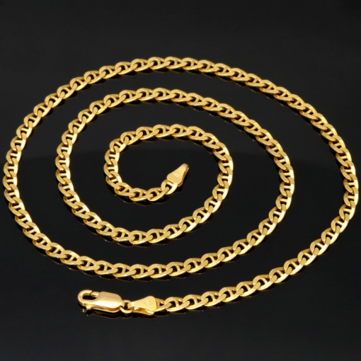 Zeitlose Stäbchen-Panzerkette aus edlem 8K 333 Gold (Gelbgold) in ca. 55 cm Länge und 4mm Breite