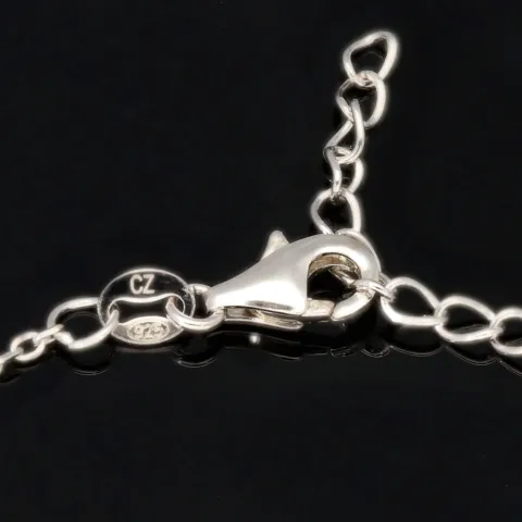 Funkelndes Armband mit Muschel-Anhänger– 925er Sterling Silber mit 57 Diamantimitationen (Zirkonia) längenverstellbar in ca. 18, 19, 20, 21, 22 cm