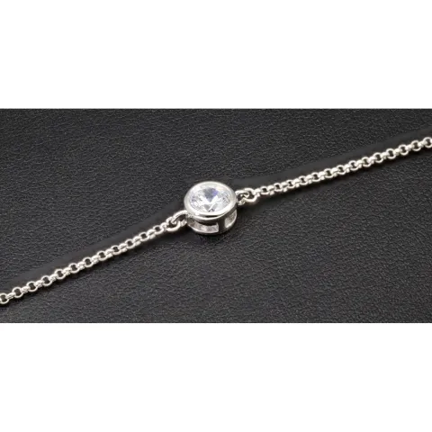 Edles Schmuck-Set aus funkelndem 925er Sterling Silber - Elegantes Armband und funkelnde Ohrstecker mit brillantgeschliffenen Zirkoniasteinen (Diamantimitat)