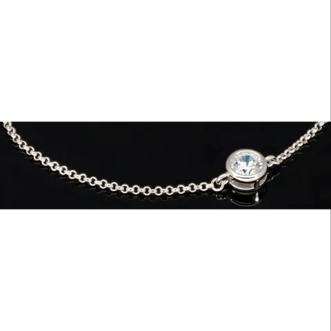 Edles Schmuck-Set aus funkelndem 925er Sterling Silber - Elegantes Armband und funkelnde Ohrstecker mit brillantgeschliffenen Zirkoniasteinen (Diamantimitat)