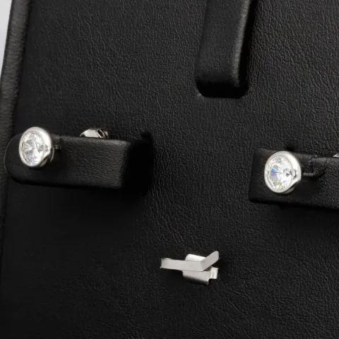 Edles Schmuck-Set aus funkelndem 925er Sterling Silber - Elegantes Armband und funkelnde Ohrstecker mit brillantgeschliffenen Zirkoniasteinen (Diamantimitat)