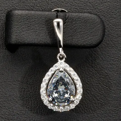 Ohrhänger aus rhodiniertem 925 Sterling Silber mit funkelnden Zirkonia in Farb- und Weißtönen (Diamant-Look), 2,52 ct im edlen Schliffmix