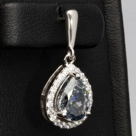 Ohrhänger aus rhodiniertem 925 Sterling Silber mit funkelnden Zirkonia in Farb- und Weißtönen (Diamant-Look), 2,52 ct im edlen Schliffmix