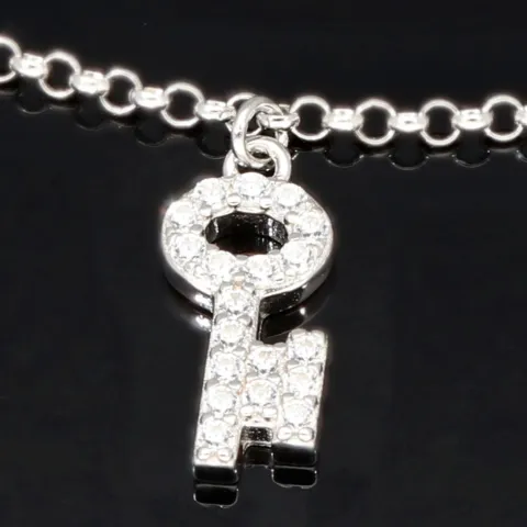 Trendiges Silber-Armband / Bettelarmband aus edlem Sterling 925 Silber mit kreativen Anhängern, verziert mit zahlreichen funkelnden Zirkoniasteinen (Diamantoptik), längenverstellbar ca. 17 – 20 cm