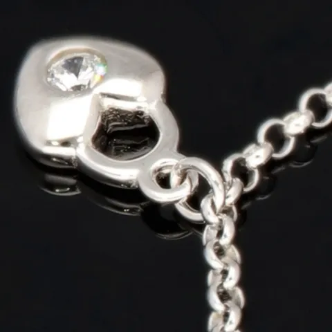 Trendiges Silber-Armband / Bettelarmband aus edlem Sterling 925 Silber mit kreativen Anhängern, verziert mit zahlreichen funkelnden Zirkoniasteinen (Diamantoptik), längenverstellbar ca. 17 – 20 cm